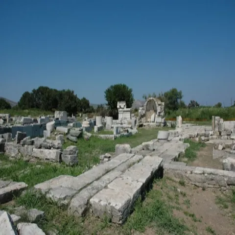 Ruins of the ancient healing baths at the Archaeological Site of Thermes in Samos